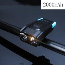 Load image into Gallery viewer, Bicycle Front Light USB Rechargeable Smart Headlight With Horn LED Bike Lamp Headlight Waterproof Bicycle Light With Horn Speaker Touch Switch USB Power Display 4000mAh