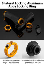 Load image into Gallery viewer, Bicycle Grips Rubber Handle Anti-Skid Cycling Handlebar Cuffs Lock Aluminum Alloy Bike Lock-On Mountain Bike Grips Bicycle Handlebar Locking Grips Non-Slip Handle Grips