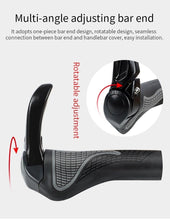 Load image into Gallery viewer, Bicycle Grips Rubber Handle Anti-Skid Cycling Handlebar Cuffs Lock Aluminum Alloy Bike Lock-On Mountain Bike Grips Bicycle Handlebar Locking Grips Non-Slip Handle Grips