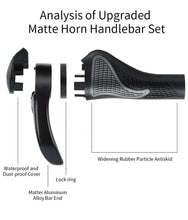 Load image into Gallery viewer, Bicycle Grips Rubber Handle Anti-Skid Cycling Handlebar Cuffs Lock Aluminum Alloy Bike Lock-On Mountain Bike Grips Bicycle Handlebar Locking Grips Non-Slip Handle Grips