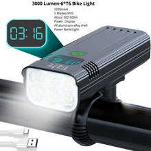 Load image into Gallery viewer, Bicycle Light Rainproof USB Charging LED Cycling Lights Front Lamp Headlight Flashlight Bike Light Bright LED Bicycle Headlight Rechargeable Power Bank Function Headlamp Waterproof For Road Mountain Safety Cycling