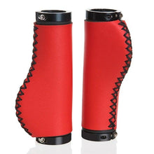 Load image into Gallery viewer, Bicycle Locking Grip Wear-Resistant Leather Non-Slip Grip Cover Mountain Bike Handlebar Lock-on Bike Handlebar Grips Locking Non-Slip-PU Bicycle Handle Grip Widen Holding Surface For Cycling Mountain And Bicycles Accessories