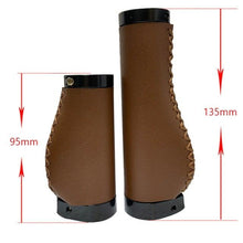 Load image into Gallery viewer, Bicycle Locking Grip Wear-Resistant Leather Non-Slip Grip Cover Mountain Bike Handlebar Lock-on Bike Handlebar Grips Locking Non-Slip-PU Bicycle Handle Grip Widen Holding Surface For Cycling Mountain And Bicycles Accessories