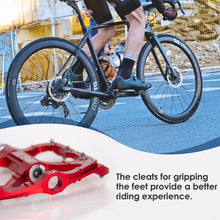 Load image into Gallery viewer, Bicycle Pedal CNC Aluminum Alloy Flat Bicycle Platform Pedal Light Non-Slip Pedal Mountain Bike Riding Pedal Mountain Bike Pedals Sealed Bearing Aluminum Alloy Flat Pedals Road Bicycle Pedals