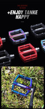Load image into Gallery viewer, Bicycle pedals Ultralight Aluminum Alloy Colorful Hollow Anti-Skid Bearing Mountain Bike Foot pedal Pedals Aluminum Road Bike Pedals Sealed Bearing Bicycle Lightweight Platform Flat Pedals For Road Bikes
