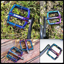 Load image into Gallery viewer, Bicycle pedals Ultralight Aluminum Alloy Colorful Hollow Anti-Skid Bearing Mountain Bike Foot pedal Pedals Aluminum Road Bike Pedals Sealed Bearing Bicycle Lightweight Platform Flat Pedals For Road Bikes