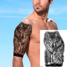 Load image into Gallery viewer, Big Black Tiger Tattoos Waterproof Leopard Tatoos Large Monster Body Arm Legs Tattoo Cool Tiger Face Temporary Tattoos For Women Men