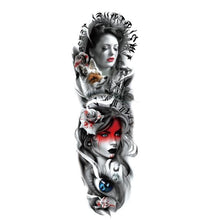 Load image into Gallery viewer, Big Realistic Tiger Tattoo Waterproof Temporary Dragon Flower Sticker Full Arm Large Size Sleeve Big Luxury Design For Mens