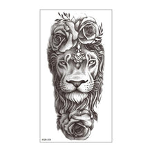 Load image into Gallery viewer, Big Tiger Lion Waterproof Temporary Sticker Tattoo Arm Legs Fake Tattoo Stickers For Adults Realistic Luxury Design For Mens Womens