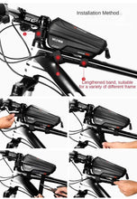 Load image into Gallery viewer, Bike Bag Frame Front Top Tube Waterproof Hard Shell Cycling Bag Touch Screen Phone Case Bicycle Accessories Bike Phone Mount Bag Cycling Waterproof Front Frame Top Tube Handlebar Bag With Touch Screen Holder Case
