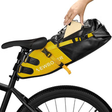 Load image into Gallery viewer, Bike Bag Waterproof Large Capacity Bicycle Bag Cycling Foldable Road Trunk Bike Packing Large Bike Bags Waterproof Bike Bag Under Seat Roll Up Cycling Rear Tail Pack Black 13L