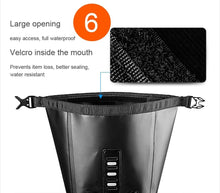 Load image into Gallery viewer, Bike Bag Waterproof Large Capacity Bicycle Bag Cycling Foldable Road Trunk Bike Packing Large Bike Bags Waterproof Bike Bag Under Seat Roll Up Cycling Rear Tail Pack Black 13L