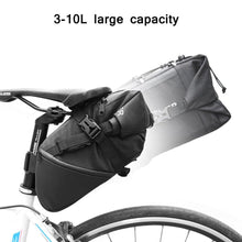 Load image into Gallery viewer, Bike Bag Waterproof Large Capacity Bicycle Bag Cycling Foldable Road Trunk Bike Packing Large Bike Bags Waterproof Bike Bag Under Seat Roll Up Cycling Rear Tail Pack Black 13L