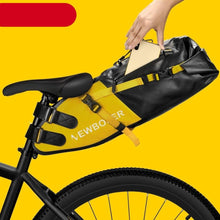 Load image into Gallery viewer, Bike Bag Waterproof Large Capacity Bicycle Bag Cycling Foldable Road Trunk Bike Packing Large Bike Bags Waterproof Bike Bag Under Seat Roll Up Cycling Rear Tail Pack Black 13L
