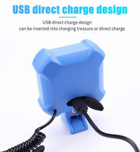Load image into Gallery viewer, Bike Bell 4 Lamp Cycling Light 1200mAh Electric Horn Waterproof USB Charging Loud Alarm Security Bicycle Bell Bright Eyes Fully Waterproof Lumen Rechargeable Mountain Road Bike Headlight