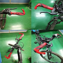 Load image into Gallery viewer, Bike Handlebar Ergonomics Bicycle Grips Bar Ends Plugs Grips Comfortable Bike Handle Grips Ergonomic Bike Grips Shock Absorption Mountain Bike Grips Non-Slip Bicycle Grips Aluminum Alloy Rings For Bicycle