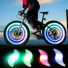 Load image into Gallery viewer, Bike Wheel Spokes Light 3 Lighting Mode LED Night Ride Waterproof Safety Warning Light Bicycle Colorful Lamp With Battery Waterproof LED Bicycle Spoke Lights Safety Flashing Lights For Bike