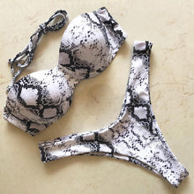 Load image into Gallery viewer, Bikini Push Up Swimsuit Female Swimwear Women's Bathing Suits Push Up Underwire Bikini Set Padded Two Piece Swimsuits Women Two-pieces Durable Bikini Set With Bra Cup Modern Bathing Suit