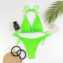 Load image into Gallery viewer, Bikini Push Up Women Swimsuits Female Micro Bikini Set Solid Swimwear Bathing Suit Swimming Suits Women Two-Pieces Swimwear Bikini Set Triangle Swimsuits