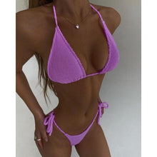 Load image into Gallery viewer, Bikini Push Up Women Swimsuits Female Micro Bikini Set Solid Swimwear Bathing Suit Swimming Suits Women Two-Pieces Swimwear Bikini Set Triangle Swimsuits