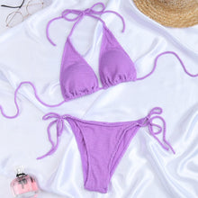 Load image into Gallery viewer, Bikini Push Up Women Swimsuits Female Micro Bikini Set Solid Swimwear Bathing Suit Swimming Suits Women Two-Pieces Swimwear Bikini Set Triangle Swimsuits