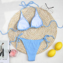 Load image into Gallery viewer, Bikini Push Up Women Swimsuits Female Micro Bikini Set Solid Swimwear Bathing Suit Swimming Suits Women Two-Pieces Swimwear Bikini Set Triangle Swimsuits