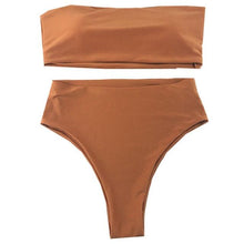Load image into Gallery viewer, Bikini Set Summer Swimwear Beach Women's Swimsuit Bathing Suit Push Up Brazilian Bikini Women’s Two-Piece Strapless Padded High Cut Bathing Suit Swimwear