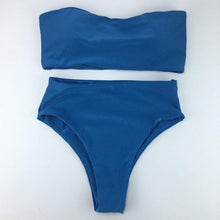 Load image into Gallery viewer, Bikini Set Summer Swimwear Beach Women's Swimsuit Bathing Suit Push Up Brazilian Bikini Women’s Two-Piece Strapless Padded High Cut Bathing Suit Swimwear