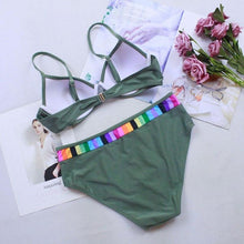 Load image into Gallery viewer, Bikini Set Swimwear Women Print Swimsuit Push Up Plus Size Bathing Suit Beachwear Women's Push-Up Bikini Set Padded Bikini Swimsuit