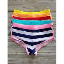 Load image into Gallery viewer, Bikini Set Three Piece Swimsuit Women Push Up Swimwear Bathing Suit Beachwear Swimming Suit For Women Women Braided Straps Lace Up Contrast Bikini Set Swimsuit Flower Bathing Suit Cross Low Waist Swimwear