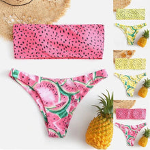 Load image into Gallery viewer, Bikini Set Women Low Waist Push-up Bikini Swimsuit Women's Push Up Front Bikini Swimsuit Elastic High Waist Bikini Set Bathing Suits 2 Piece Swimwear Bandage Bikini Sets Pink Swimwear Bathing Suit For Women