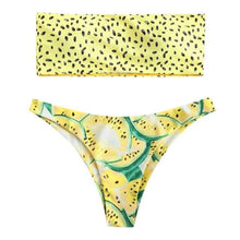 Load image into Gallery viewer, Bikini Set Women Low Waist Push-up Bikini Swimsuit Women's Push Up Front Bikini Swimsuit Elastic High Waist Bikini Set Bathing Suits 2 Piece Swimwear Bandage Bikini Sets Pink Swimwear Bathing Suit For Women