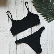 Load image into Gallery viewer, Bikini Set Women Swimwear Swimsuit for Women Bathing Suit Swimwear Beachwear Set Bikini Two Piece Push-up Pleated Padded Bra 2 Pieces Set Swimsuit Beach Bathing Suit Swimwear