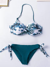 Load image into Gallery viewer, Bikini Sets Solid Color Swimsuit Mid-Waist Gather Cup Bikinis Women Swimwear Female Bathing Suits Beach wear Two Piece Swimsuits Triangle Bikini swimsuits for Women