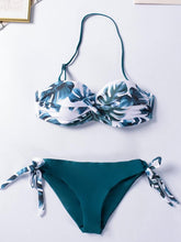 Load image into Gallery viewer, Bikini Sets Solid Color Swimsuit Mid-Waist Gather Cup Bikinis Women Swimwear Female Bathing Suits Beach wear Two Piece Swimsuits Triangle Bikini swimsuits for Women