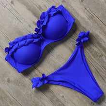 Load image into Gallery viewer, Bikini Swimwear Women Swimsuit Leopard Bikini Set Women's Halter Triangle Bikini Bottom Cheeky Two Piece Swimsuits Push Up Bathing Suit Female Summer Beach Wear