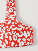 Load image into Gallery viewer, Bikini Women Orange Leopard Push Up Padded Thong Swimsuit Female Cut Out Bathing Suit Swimwear Padded Push up Thong Bikini Sets Swimsuits for Women