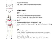 Load image into Gallery viewer, Bikini Women Push Up Swimsuit 3 Piece Bikini Set With Cover Up Women's Fashion 3 Piece Tie Dye Top Bikini Set Swimsuit Cover Up Skirt Swimwear Push Up Bather Swim Wear