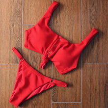 Load image into Gallery viewer, Bikinis Women's Swimsuit Women Bathing Suit Classic Bikini Bathing Suit High Cut Bikini Set Swimsuits Plus Size Swimwear Summer Push Up Swimwear Women Adjustable Swimsuit 2 Piece Female Bikini