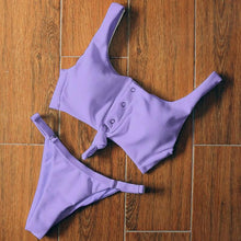 Load image into Gallery viewer, Bikinis Women's Swimsuit Women Bathing Suit Classic Bikini Bathing Suit High Cut Bikini Set Swimsuits Plus Size Swimwear Summer Push Up Swimwear Women Adjustable Swimsuit 2 Piece Female Bikini