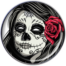 Load image into Gallery viewer, Katrina Sugar Skull with Rose Flower Barbell Tongue Ring