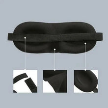 Load image into Gallery viewer, Black 3D Sleep Natural Sleeping Mask Eye Adjustable Strap Eye Mask Cover Portable Travel Blindfold Comfortable Mask For Sleeping
