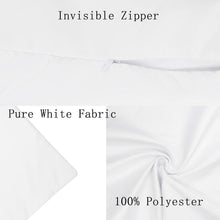 Load image into Gallery viewer, Black Alphabet Flower Print Pillow Cover White Polyester Modern Cushion Cover Decorative Pillowcase For Sofa Bed Chair Car Throw Pillow Covers Decorative Pillow Cases ABC Letter Cushion Covers Square Pillow Protectors Home Decor 45x45cm