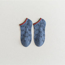 Load image into Gallery viewer, Black And White Embroidery Female Tide Socks Shallow Mouth Summer Cartoon Cow Cute Fashion Boat Socks Unisex Men And Women Cotton Ankle Socks