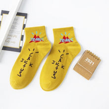 Load image into Gallery viewer, Black And White Embroidery Female Tide Socks Shallow Mouth Summer Cartoon Cow Cute Fashion Boat Socks Unisex Men And Women Cotton Ankle Socks