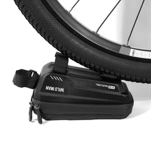 Load image into Gallery viewer, Black Bike Bag Frame Front Top Tube Cycling Bag Waterproof Phone Case Touchscreen Bag Pack Bicycle Accessories Bike Bicycle Bag Waterproof Bike Phone Mount Bag Front Frame Top Tube Handlebar Bag Touch Screen Holder Case For Cell Phones 6.6in