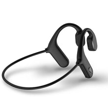 Load image into Gallery viewer, Black Bone Conduction Earphones Wireless Bluetooth 5.0 Waterproof Sports Headphones Noise Reduction Magnetic Headset With Mic Wireless Earbuds With Microphone Bluetooth Headphones Ear Control Hi-Fi Stereo Sound Earphones