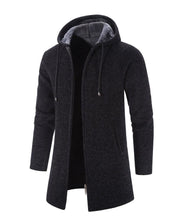Load image into Gallery viewer, Black Business Autumn Cashmere Jacket Men's Winter Coat Windbreaker Unique Design New Style Warm Hooded Jacket For Men Soft Comfortable Heavyweight Jackets