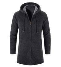 Load image into Gallery viewer, Black Business Autumn Cashmere Jacket Men's Winter Coat Windbreaker Unique Design New Style Warm Hooded Jacket For Men Soft Comfortable Heavyweight Jackets
