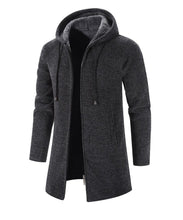 Load image into Gallery viewer, Black Business Autumn Cashmere Jacket Men's Winter Coat Windbreaker Unique Design New Style Warm Hooded Jacket For Men Soft Comfortable Heavyweight Jackets